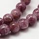 Natural Lepidolite/Purple Mica Stone Round Bead Strands US-G-O143-03-6mm-3
