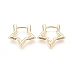 Brass Huggie Hoop Earrings US-EJEW-F245-03G-1