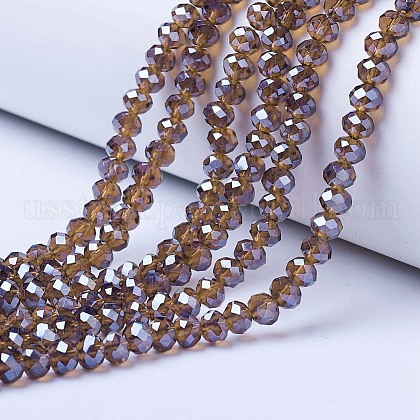 Electroplate Glass Beads Strands US-EGLA-A034-T10mm-A19-1