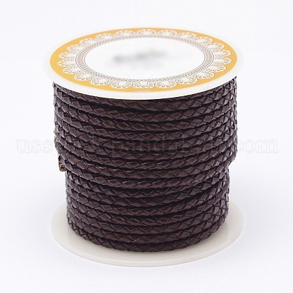 Braided Cowhide Leather Cord US-NWIR-N005-01B-4mm-1