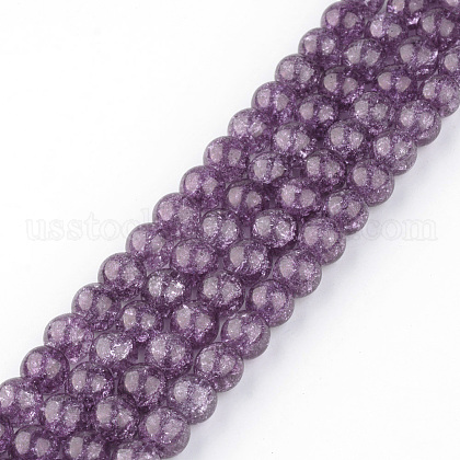 Synthetic Crackle Quartz Beads Strands&nbsp;US-X-GLAA-S134-8mm-16-1