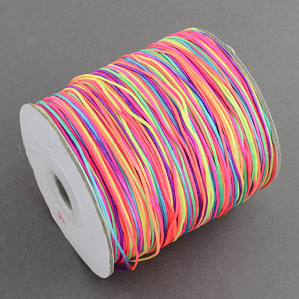 1mm Chinese Knot Macrame Rattail Jewelry Thread Round Nylon Cords US-NWIR-S003-M-1