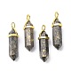 Natural Pyrite Pointed Pendants US-G-G025-01G-22-1