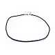 Trendy Braided Imitation Leather Necklace Making US-NJEW-S105-002-1