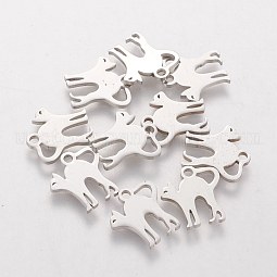304 Stainless Steel Kitten Charms US-STAS-Q201-T155