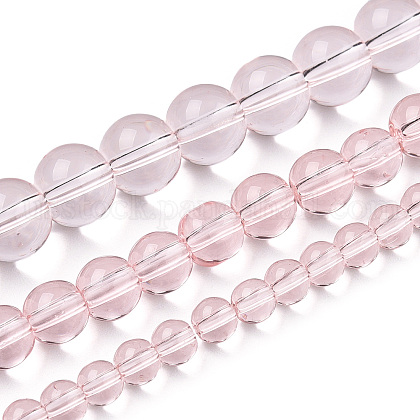 Transparent Glass Beads Strands&nbsp;US-GLAA-T032-T6mm-10-4