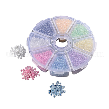 1 Box 6/0 Glass Seed Beads Ceylon Round  Loose Spacer Beads US-SEED-X0001-6-B-1