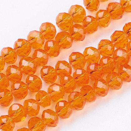Transparent Glass Bead Strands US-GLAA-R029-4mm-05A-1