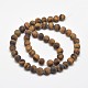 Frosted Natural Tiger Eye Round Bead Strands US-G-E262-02-8mm-3