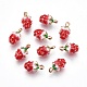 Golden Plated Alloy Enamel Charms US-ENAM-WH0004-02G-1