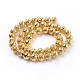 Electroplated Natural Lava Rock Bead Strands US-G-E429-01-8mm-G-2