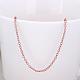 Real Rose Gold Plated Tin Alloy Cable Chain Necklaces US-NJEW-BB10198-18-1