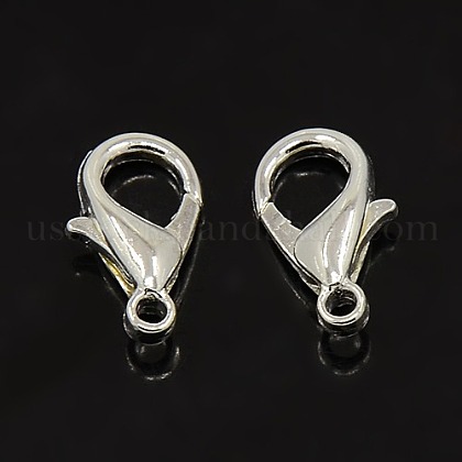 Zinc Alloy Lobster Claw Clasps US-E105-S-NF-1