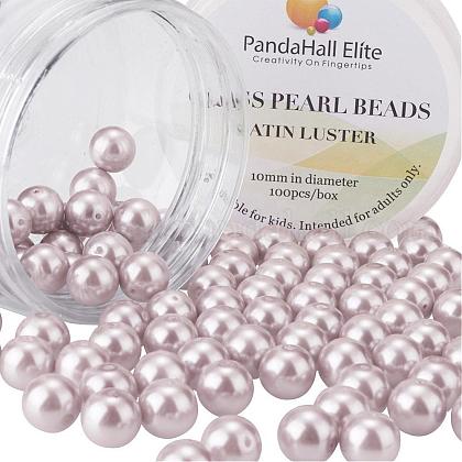 Pearlized Glass Pearl Round Beads US-HY-PH0001-10mm-049-1