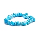 Synthetic Turquoise Chips Beads Stretch Bracelet for Women US-BJEW-AL00003-12-1