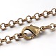 Iron Cross Chain Rolo Chain Necklace Making US-NJEW-JN01384-02-1