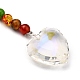 Chakra Heart Crystal Suncatcher Dowsing Pendulum Pendants US-PALLOY-JF00460-03-3