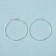 Silver Color Plated Brass Earring Hoops US-X-EC067-3S-1