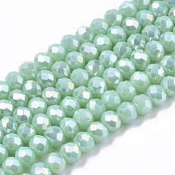 Electroplate Glass Beads Strands US-EGLA-A034-P4mm-B16