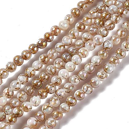 Drawbench Style Natural Freshwater Shell Beads Strands US-SHEL-F003-10A-1