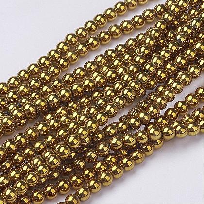 Non-Magnetic Synthetic Hematite Beads Strands US-G-D010-2-1