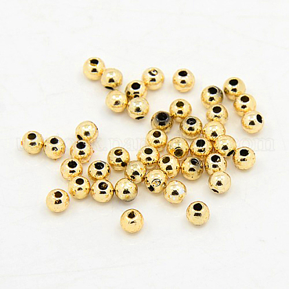 Plating Plastic Acrylic Round Beads US-PACR-L003-6mm-KC-1