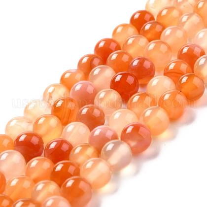 Natural Carnelian Beads Strands US-G-N0006-8mm-17-1