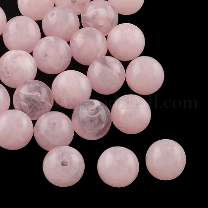 Round Imitation Gemstone Acrylic Beads US-OACR-R029-8mm-25-1