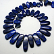 Natural Gemstone Pendants Lapis Lazuli Graduated Beads Strands US-G-F129-B-02-2