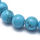 Synthetic Turquoise Jasper Bead Stretch Bracelets US-BJEW-K212-A-022-2