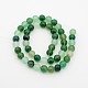 Natural Green Onyx Agate Dyed Round Bead Strands US-G-P070-19-8mm-2