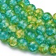 Spray Painted Crackle Glass Beads Strands US-CCG-Q002-8mm-07-3