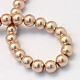 Baking Painted Pearlized Glass Pearl Round Bead Strands US-HY-Q003-6mm-11-4