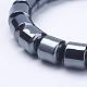 Non-Magnetic Synthetic Hematite Stretch Bracelets US-BJEW-K157-01-2