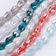 Electroplate Glass Beads Strands US-EGLA-R007-6x4mm-M-1