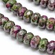Faceted Natural Ruby in Zoisite Rondelle Beads Strands US-G-K090-04-3
