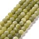 Round Frosted Natural TaiWan Jade Bead Strands US-G-M248-6mm-02-2