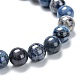 Natural Dumortierite Stretch Beaded Bracelets US-G-A185-01G-3