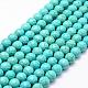 Faceted Synthetical Turquoise Beads Strands US-G-F382-8mm-01-1