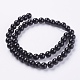 Synthetic Black Stone Beads Strands US-G-G621-8mm-14-2