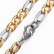 304 Stainless Steel Figaro Chain Necklaces US-NJEW-H445-20GP-2