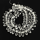 Faceted Teardrop Transparent Glass Bead Strands US-GLAA-R155-6x12-14-2