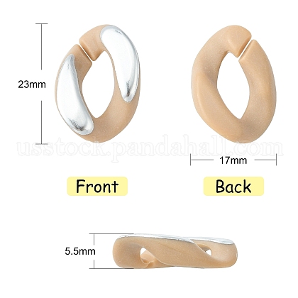 100Pcs Acrylic Linking Rings&nbsp;US-SACR-CJ0001-35S-2