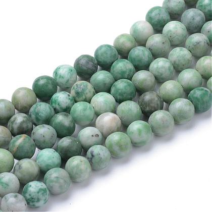 Natural Qinghai Jade Beads Strands US-G-T055-6mm-16-1