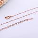 Fine Rose Gold Plated Tin Alloy Snake Chain Fine Necklaces US-NJEW-BB10174-18-2