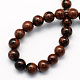 Natural Mahogany Obsidian Round Beads Strands US-G-S163-8mm-2