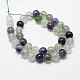 Natural Fluorite Bead Strands US-G-G735-24-6mm-AB+-2