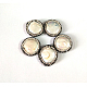 Flat Round Shell Pearl Beads US-BSHE-L002-08-2