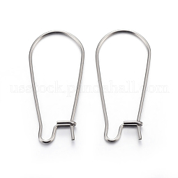 304 Stainless Steel Hoop Earring Findings US-X-STAS-P223-01P-03