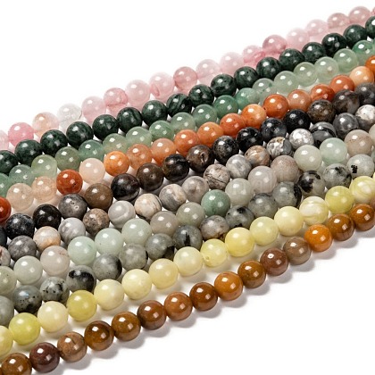 Natural Gemstone Beads Strands US-G-F591-03M-8mm-1
